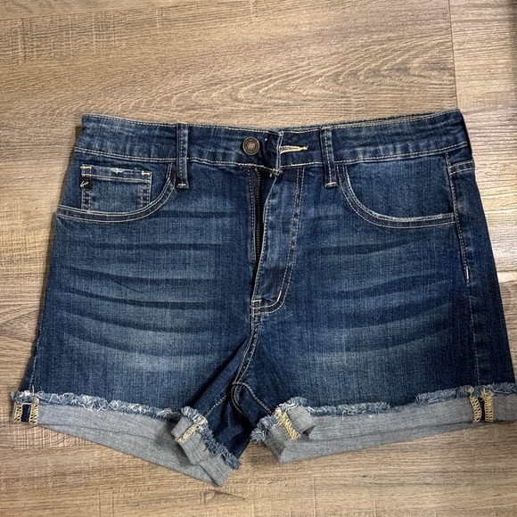 KanCan Dark Blue Jean Shorts - Picture 1 of 3